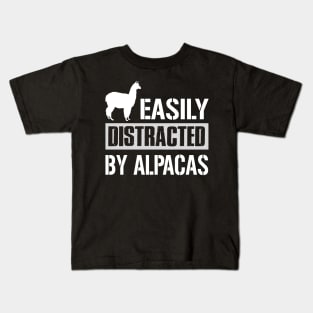 Easily Distracted By Alpacas Kids T-Shirt